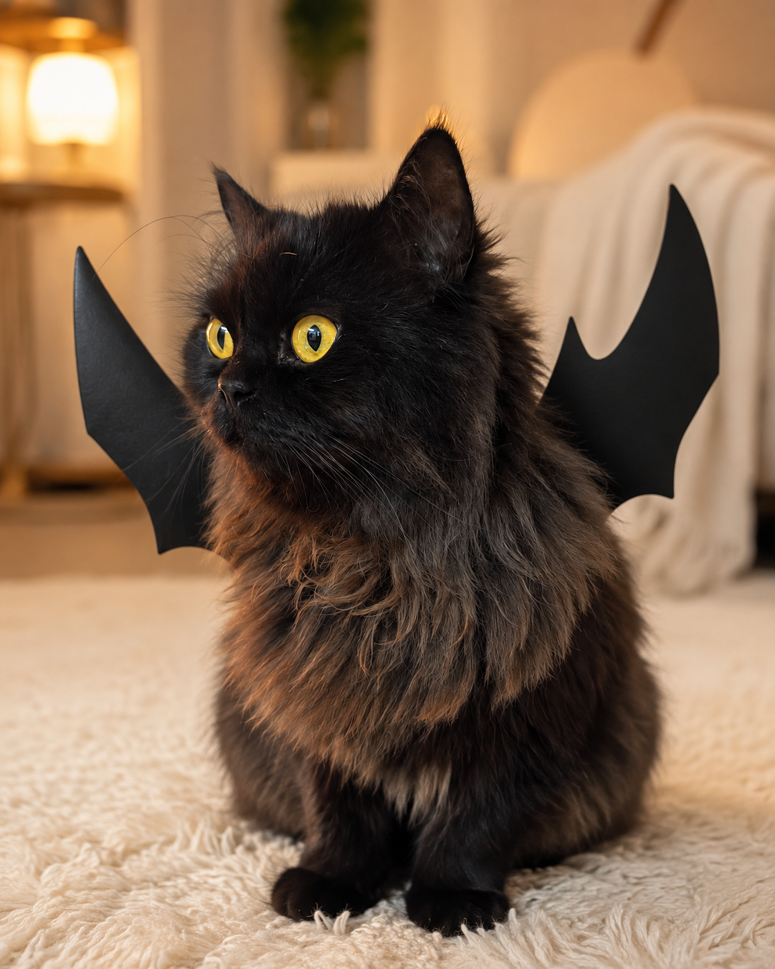 Wholesale Cute Cat Cosplay Costume Black Bat Wings Safety Belt Role Playing Pet Cat Dog Halloween Party Decoration Supplies