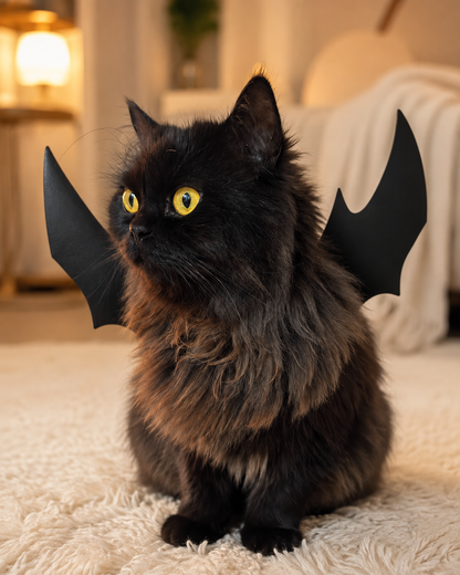 Wholesale Cute Cat Cosplay Costume Black Bat Wings Safety Belt Role Playing Pet Cat Dog Halloween Party Decoration Supplies