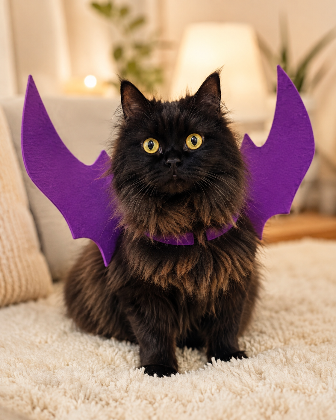 Wholesale Cute Cat Cosplay Costume Black Bat Wings Safety Belt Role Playing Pet Cat Dog Halloween Party Decoration Supplies