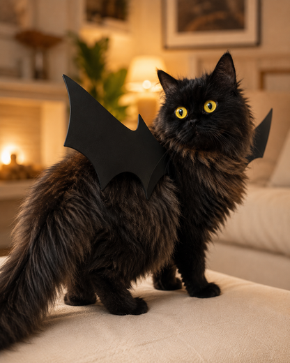 Wholesale Cute Cat Cosplay Costume Black Bat Wings Safety Belt Role Playing Pet Cat Dog Halloween Party Decoration Supplies