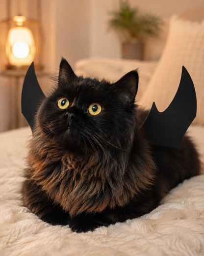 Wholesale Cute Cat Cosplay Costume Black Bat Wings Safety Belt Role Playing Pet Cat Dog Halloween Party Decoration Supplies