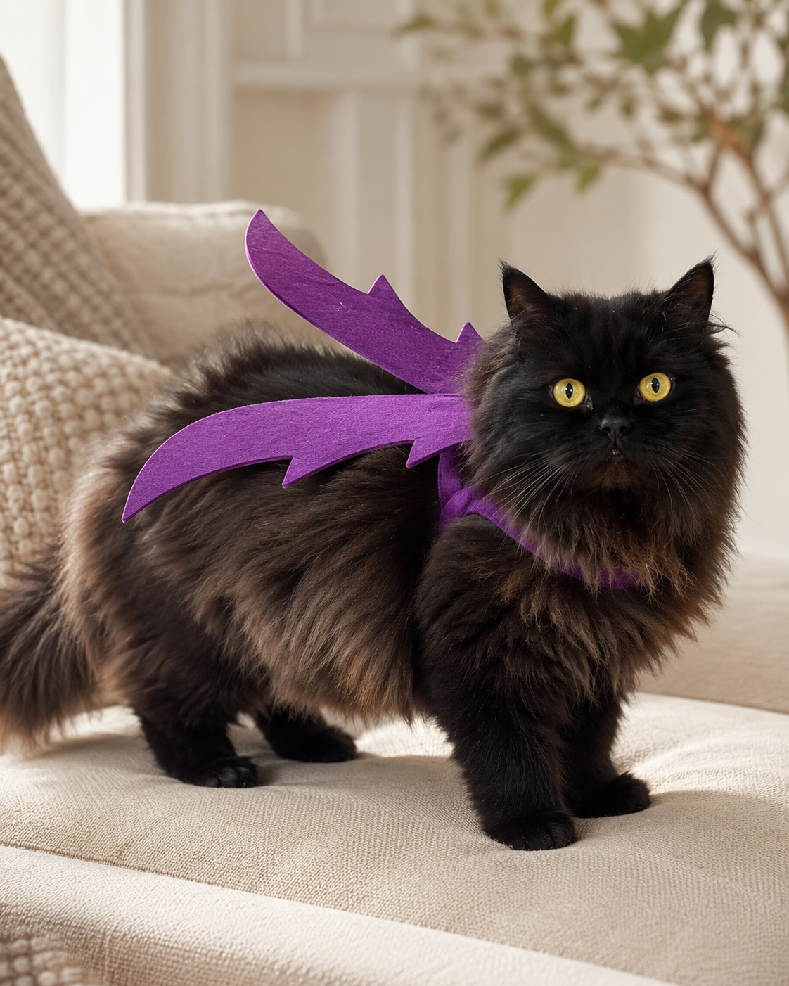 Wholesale Cute Cat Cosplay Costume Black Bat Wings Safety Belt Role Playing Pet Cat Dog Halloween Party Decoration Supplies