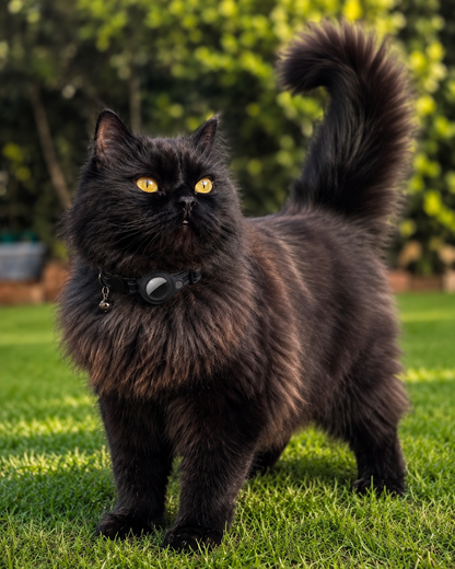 Cat Airtag Holder Collar Breakaway Reflective Strips Adjustable Kitten Collar Waterproof Cat Bell Collar Pet Air Tag Case